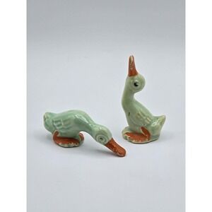 Vintage Homer Laughlin Fiesta Harlequin Maverick Green w/Orange & Black Ducks